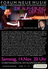 DIE AUFHEBUNG DER ZEIT Eva-Maria Houben, Orgel, Klavier Milo Lohse, Klavier, Orgel