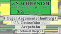 Anachronism 165580141 HH: Gegenargumente Hamburg, Arepabahn, Getöseföhn + Schwall Deejay